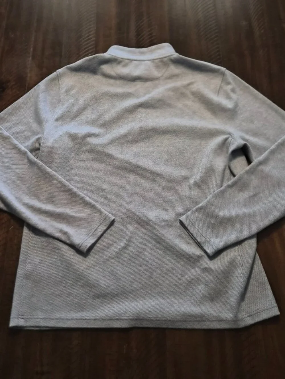 J Crew Pullover Mens Authentic Fleece Quarter Zip Blue Sweatshirt Large G333